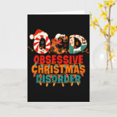 Carte Ocd Obsessive Christmas Disorder Funny Christmas (Fleur jaune)
