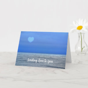 Carte Ocean Beach Heart Envoi Love Art Note Card