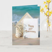 Carte Ocean Beach pour 25ème anniversaire (Fleur jaune)