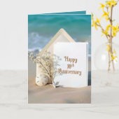 Carte Ocean Beach pour le 10ème anniversaire (Fleur jaune)