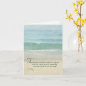 Carte Ocean Beach Watercolor Sympathy Merci (Fleur jaune)