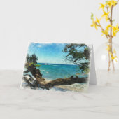 Carte Océan bleu (Fleur jaune)