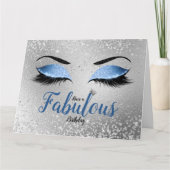 Carte Ocean Blush Blue Fabulous Parties scintillant Eyes (Devant)