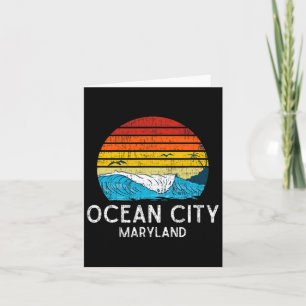 Carte Ocean City Maryland Md Vintage Beach Ocean Family