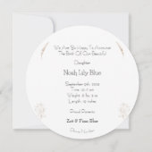 Carte Océan de Birth Announcement (Circle) (Dos)