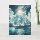 Carte Océan, Dock et nuages fluides Pensez à vous (Devant)