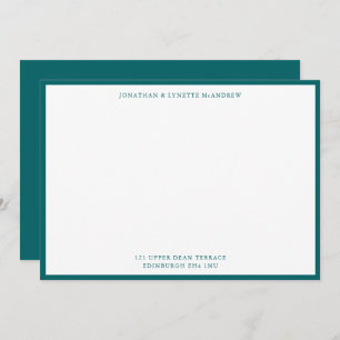 Carte Ocean Green Classic Border Flat Note