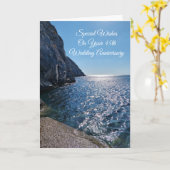 Carte Ocean Personnalisé 45e anniversaire de Mariage (Fleur jaune)