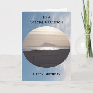 Carte Ocean Sunrise Personnalisé Grand-fils Anniversaire