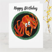 Carte Océan tropical orange roi crabe (Fleur jaune)