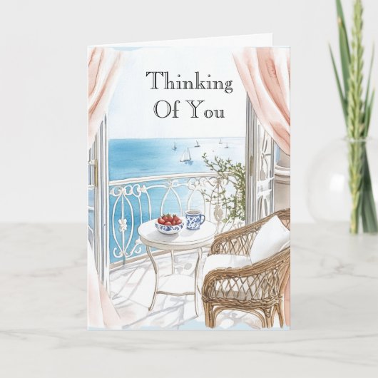 Carte Ocean View Boats Thinking of You (Devant)