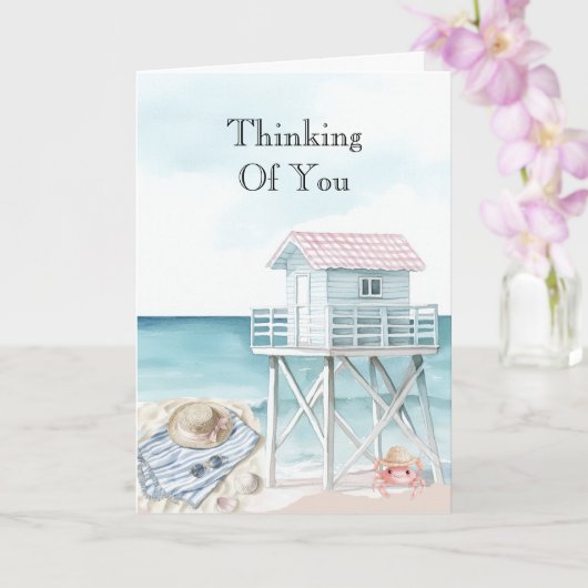 Carte Ocean View Boats Thinking of You (Orchidée)