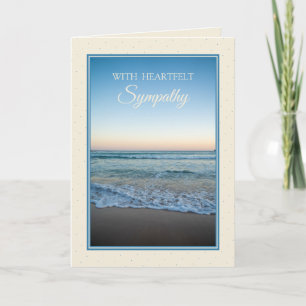 Carte Ocean Waves Carton de Sympathie Coeur