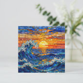 Carte Oceanic Coastal Ocean Waves Sunset   (Debout devant)