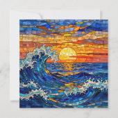 Carte Oceanic Coastal Ocean Waves Sunset   (Devant)