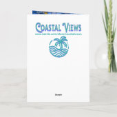 Carte Oceanic Coastal Ocean Waves Sunset Birthday (Dos)