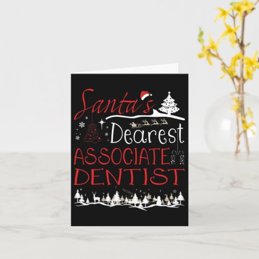 Carte Ociate Dentist Noël Travail Drôle Noël (Fleur jaune)