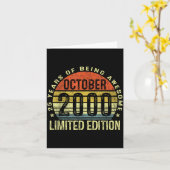 Carte October 2000 25th Birthday For Men Women 25 Year O (Fleur jaune)