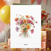 Carte October Birth Flower Birthday Card | Marigolds