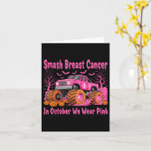 Carte October We Wear Nk Monster Truck Halloween Breast (Fleur jaune)