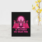 Carte October We Wear Nk Witch Halloween Breast Cancer A (Fleur jaune)