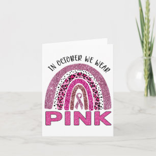 Carte October We Wear Pink Rainbow Breast Cancer Awarene
