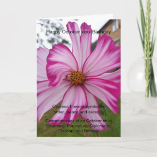 Carte Octobre Anniversaire