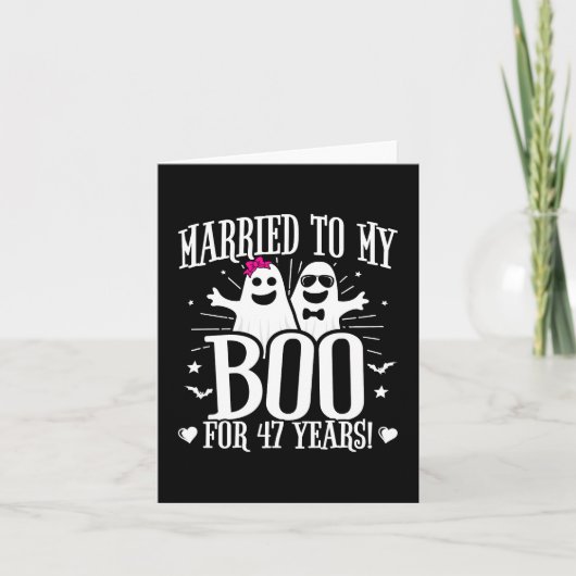 Carte Octobre Anniversaire Mariage Funny 47e Anniversair (Devant)