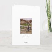 Carte Octobre avec une femme dans son jardin (Dos)