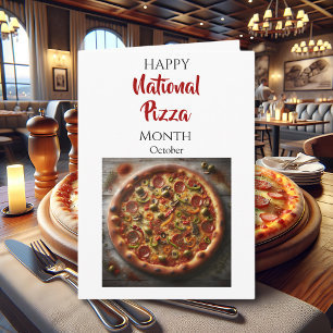 Carte Octobre est le mois national heureux de la pizza