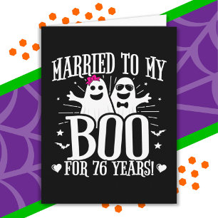 Carte Octobre Mariage Anniversaire Funny 76e Anniversair