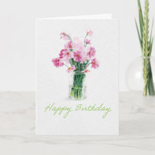 Carte Octobre Mois de naissance Fleur Anniversaire L