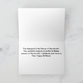 Carte Octobre, Mois, Fleur Spécifique Joyeux Anniversair (Intérieur)