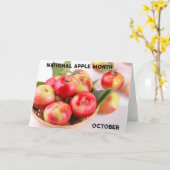 Carte Octobre Mois national de la pomme (Fleur jaune)