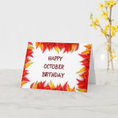 CARTE **OCTOBRE SOUHAITS D'ANNIVERSAIRE** BEAU COMME CAR (Fleur jaune)