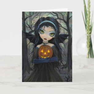 Carte Octobre Woods Vampire Big Eye Halloween Card