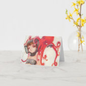 Carte Octogirl notecard (Fleur jaune)