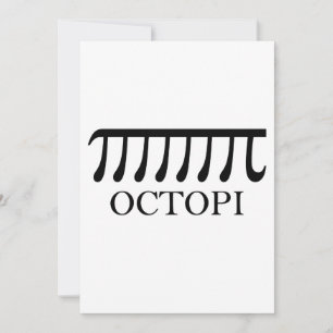 Carte Octopi - Funny Pi Octopus Math