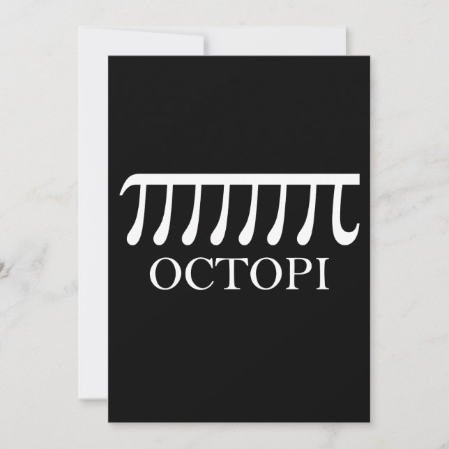 Carte Octopi - Funny Pi Octopus Math (Devant)