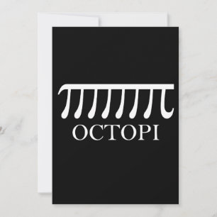 Carte Octopi - Funny Pi Octopus Math