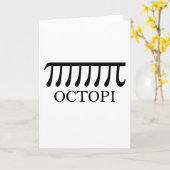 Carte Octopi - Funny Pi Octopus Math (Fleur jaune)