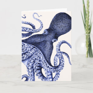 Carte Octopus bleu paysage