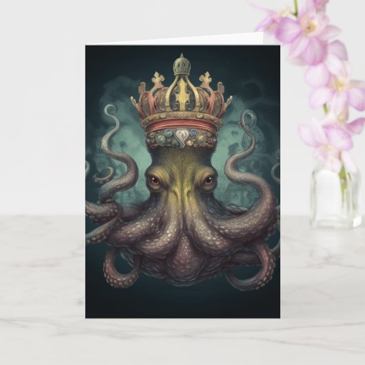 Carte Octopus dans la Couronne en toutes occasions (Orchidée)