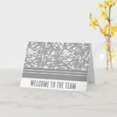 Carte Octopus gris Bienvenue dans l'équipe nouvel employ (Fleur jaune)