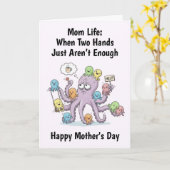 Carte Octopus Mother's Day Card (Fleur jaune)