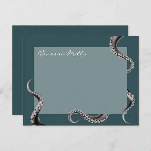 Carte Octopus Turquoise Note (Devant / Derrière)