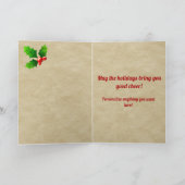 Carte Octroyer un insigne et un tatan des Noël personnal (Intérieur)