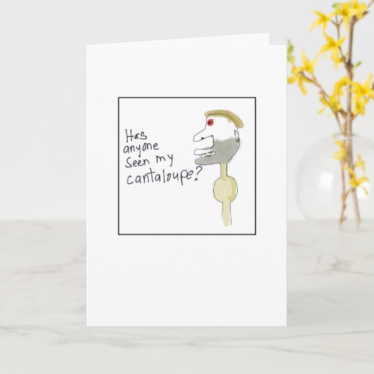 Carte Odd Illustrated Missing Cantaloupe (Fleur jaune)