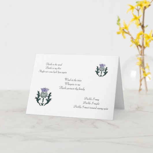 Carte Ode au chardon (Fleur jaune)