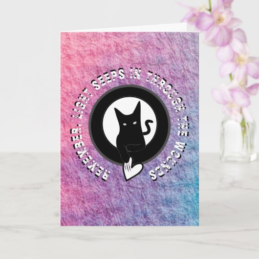 Carte Ode to Love Cat Greeting Card de la poète Adiela A (Orchidée)